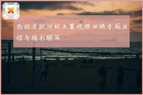 西班牙欧洲杯决赛视频回顾夺冠历程与精彩瞬间